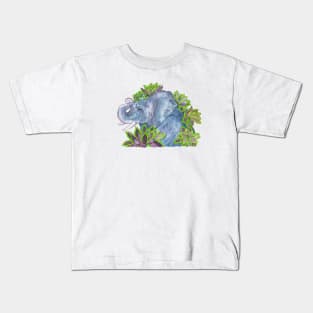 Elephant with Succulents Kids T-Shirt